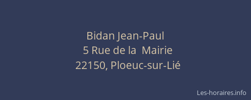 Bidan Jean-Paul
