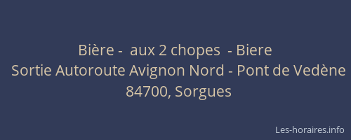 Bi&egrave;re -  aux 2 chopes  - Biere