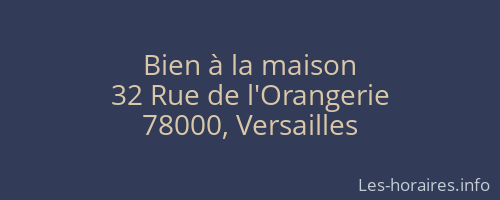 Bien à la maison