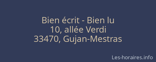 Bien écrit - Bien lu