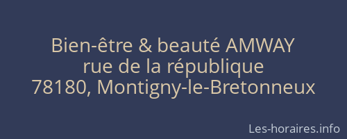 Bien-être & beauté AMWAY