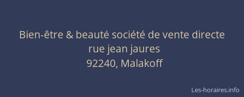 Bien-être & beauté société de vente directe