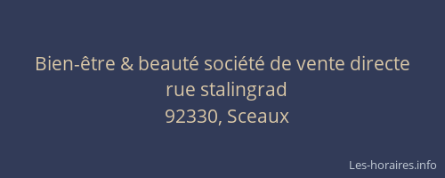 Bien-être & beauté société de vente directe