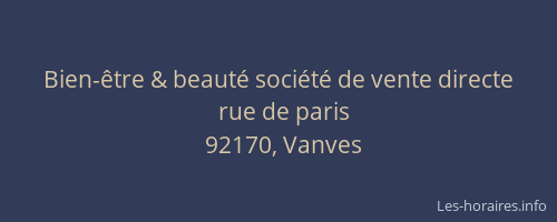 Bien-être & beauté société de vente directe