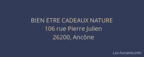 BIEN ETRE CADEAUX NATURE