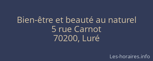 Bien-être et beauté au naturel
