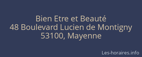 Bien Etre et Beauté