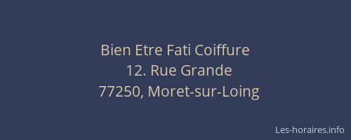 Bien Etre Fati Coiffure