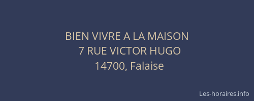 BIEN VIVRE A LA MAISON