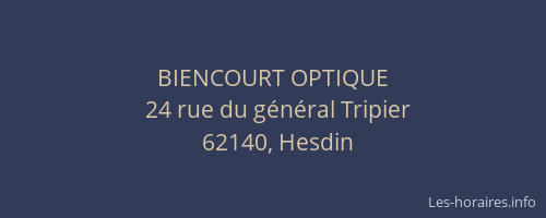 BIENCOURT OPTIQUE
