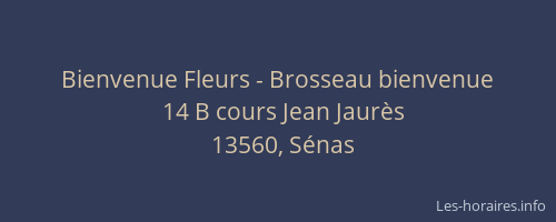 Bienvenue Fleurs - Brosseau bienvenue