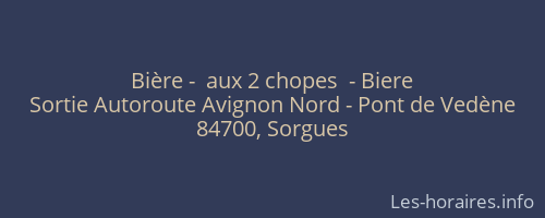 Bière -  aux 2 chopes  - Biere