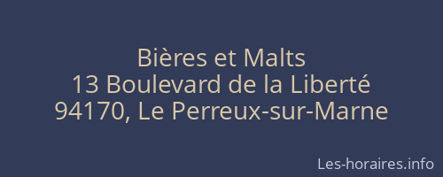 Bières et Malts