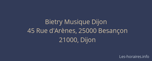 Bietry Musique Dijon