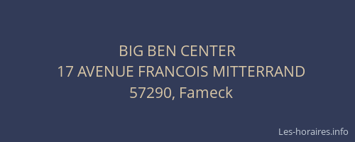 BIG BEN CENTER