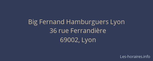 Big Fernand Hamburguers Lyon