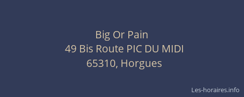 Big Or Pain