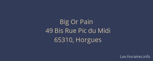 Big Or Pain