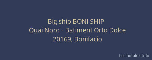 Big ship BONI SHIP