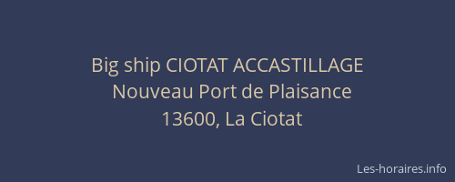 Big ship CIOTAT ACCASTILLAGE