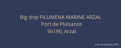 Big ship FILUMENA MARINE ARZAL
