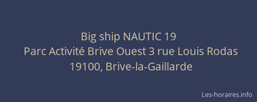 Big ship NAUTIC 19