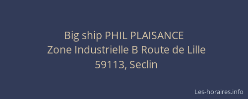 Big ship PHIL PLAISANCE