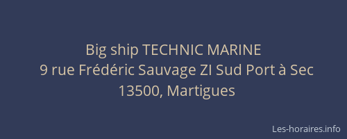 Big ship TECHNIC MARINE