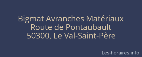 Bigmat Avranches Matériaux