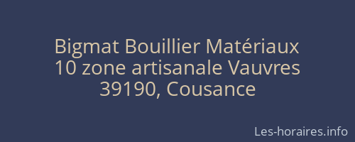 Bigmat Bouillier Matériaux