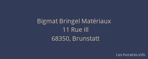 Bigmat Bringel Mat&eacute;riaux