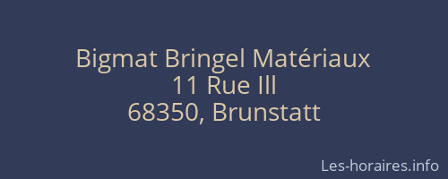 Bigmat Bringel Matériaux