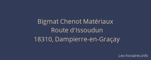 Bigmat Chenot Mat&eacute;riaux