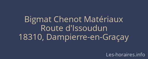 Bigmat Chenot Matériaux