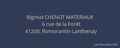 Bigmat CHENOT MATERIAUX