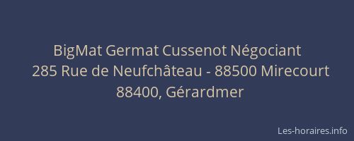 BigMat Germat Cussenot N&eacute;gociant