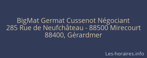 BigMat Germat Cussenot Négociant