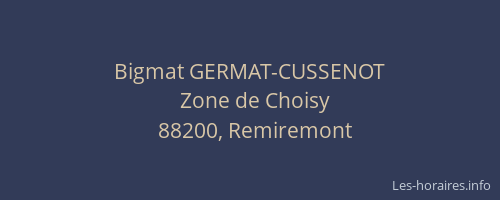 Bigmat GERMAT-CUSSENOT