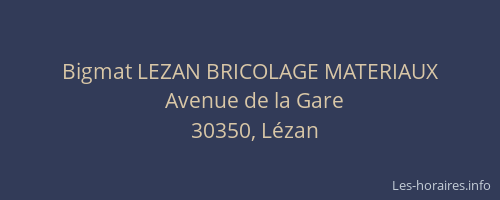 Bigmat LEZAN BRICOLAGE MATERIAUX