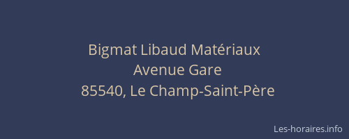 Bigmat Libaud Matériaux