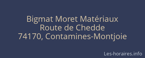 Bigmat Moret Matériaux