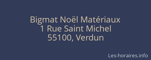 Bigmat Noël Matériaux