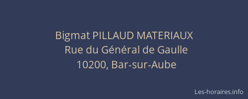 Bigmat PILLAUD MATERIAUX
