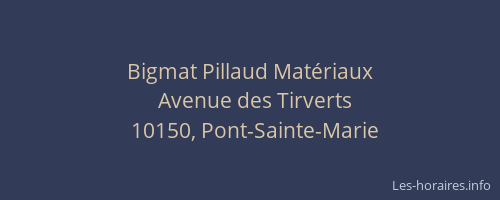 Bigmat Pillaud Matériaux