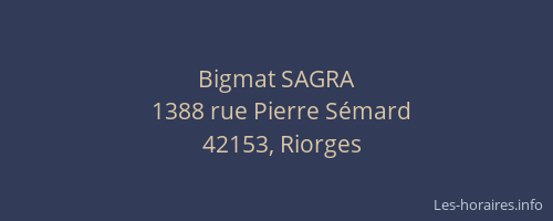 Bigmat SAGRA
