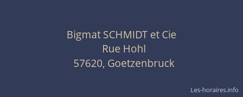 Bigmat SCHMIDT et Cie