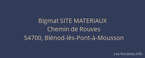 Bigmat SITE MATERIAUX