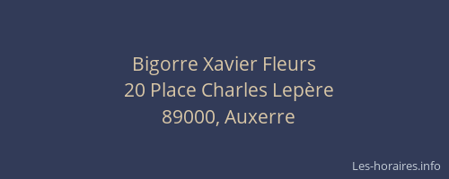 Bigorre Xavier Fleurs