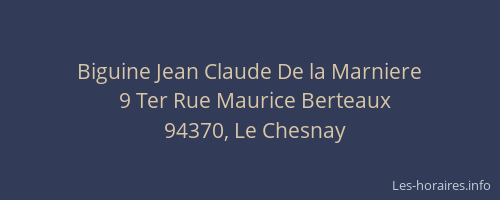 Biguine Jean Claude De la Marniere