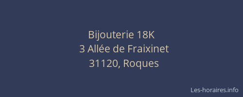 Bijouterie 18K